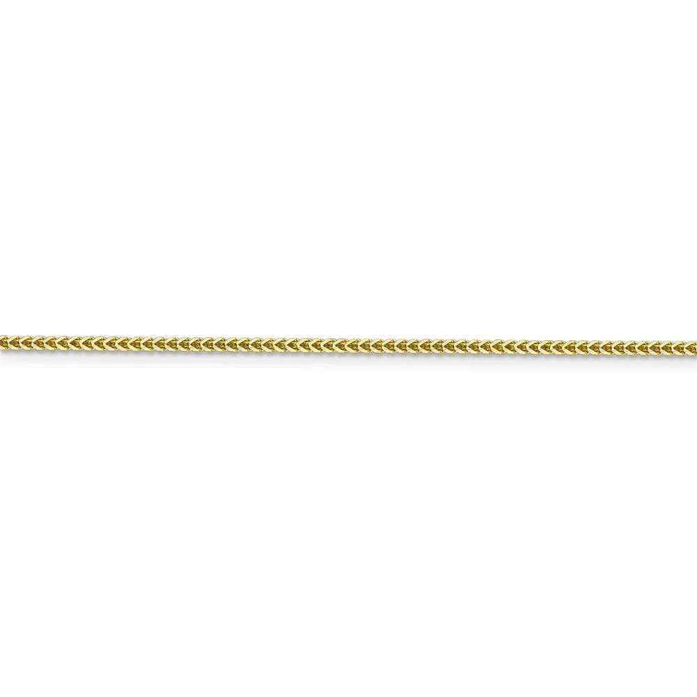 1.3mm 10k Yellow Gold Solid Franco Chain Bracelet