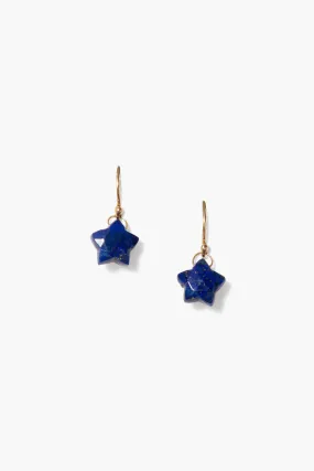 14k Stella Earrings Lapis