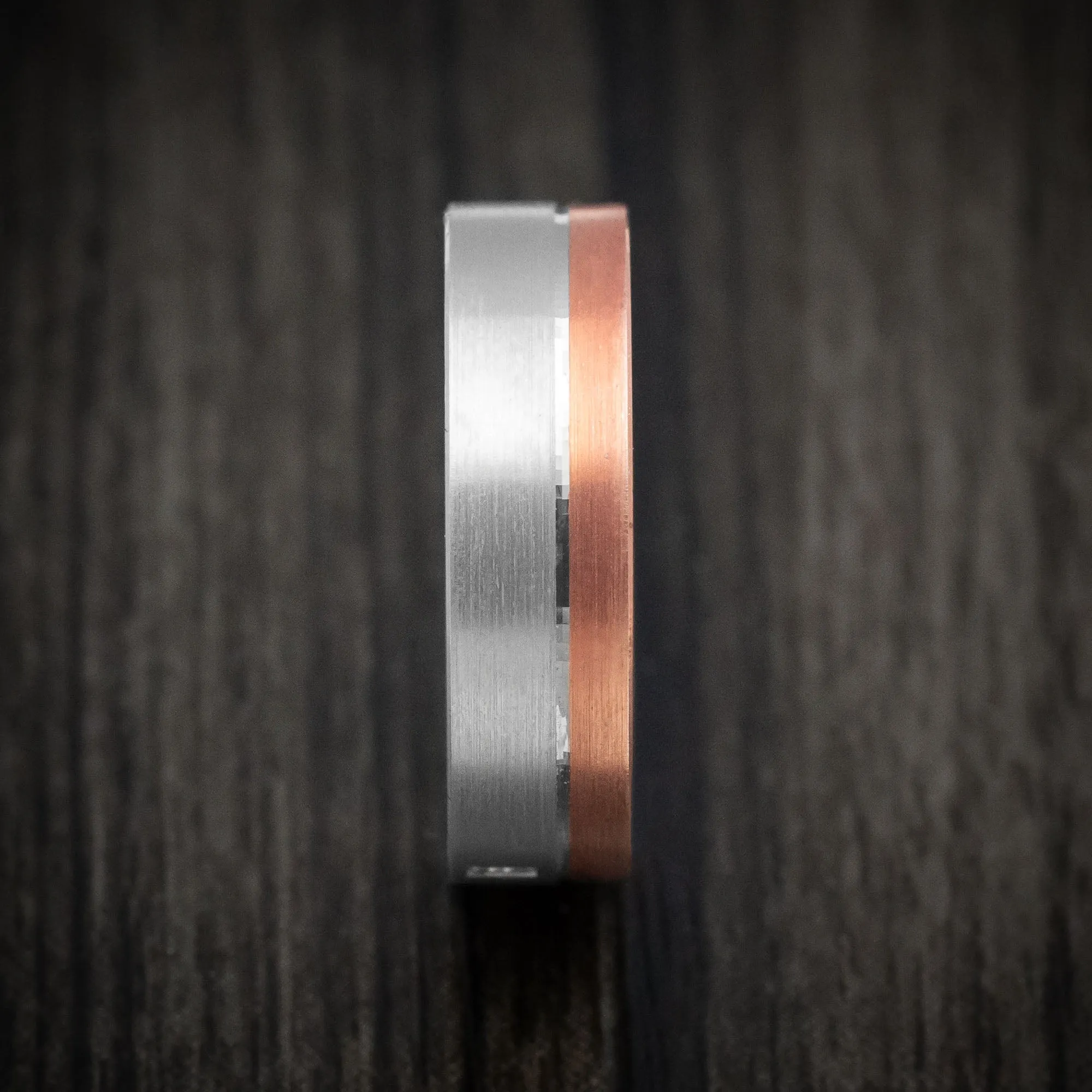 14K Two-Tone Rose and White Gold Men's Ring Custom Diamond Wedding Band