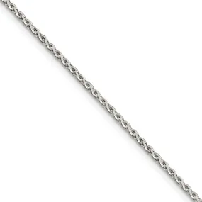 1.5mm Sterling Silver, Diamond Cut Solid Spiga Chain Necklace