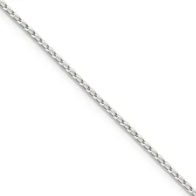 1.5mm Sterling Silver Solid Open Curb Chain Necklace