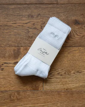 2-Pack Organic Crafted Cotton Sock - White