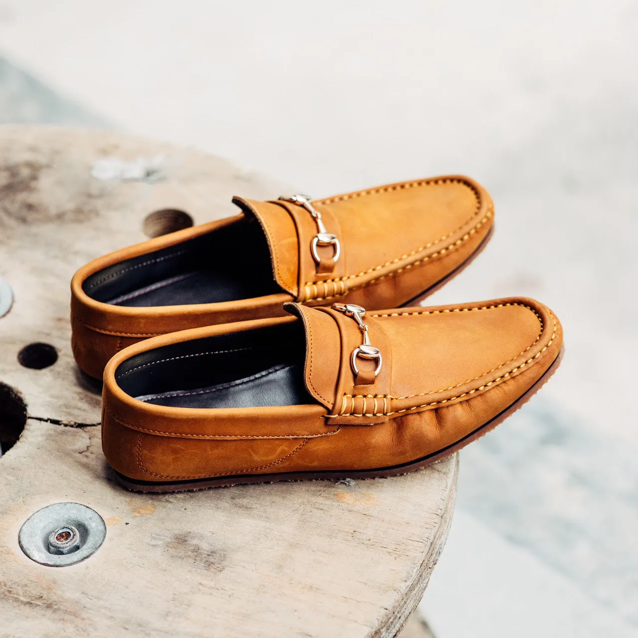 702-3 Arcobareno Classic Horsebit Loafer Nubuck Whisky