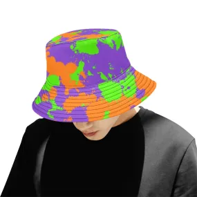 90s Kid Green, Purple and Orange Slime Splatter Bucket Hat