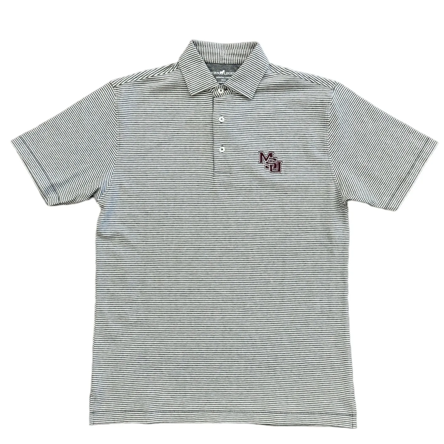 90's MSU Mini Stripe Polo