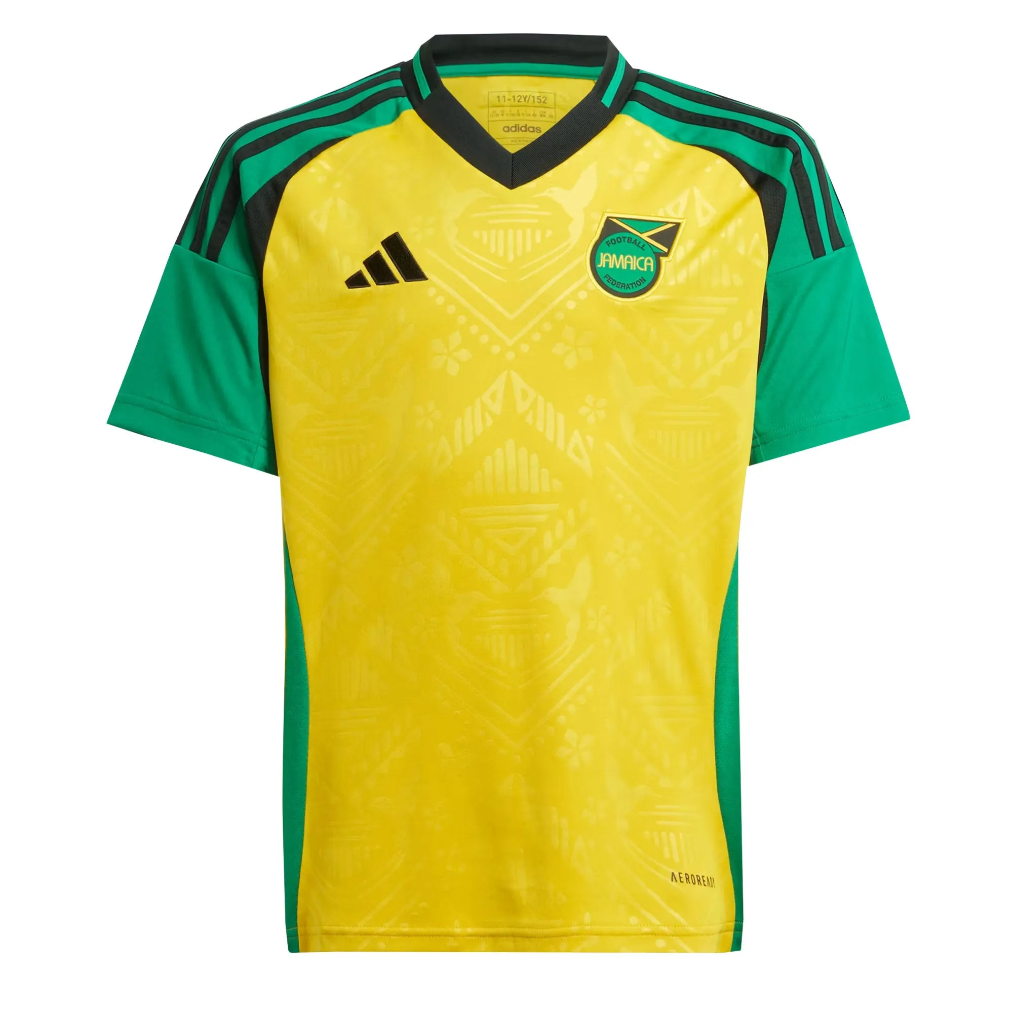 adidas Kids Jamaica 2024/25 Home Jersey Yellow/Green