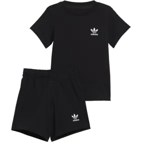 adidas Originals Black Shorts Tee Set