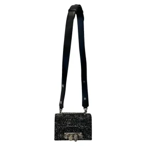 Alexander McQueen/Cross Body Bag/Houndstooth Check/Cotton/BLK/Jewelled Skull