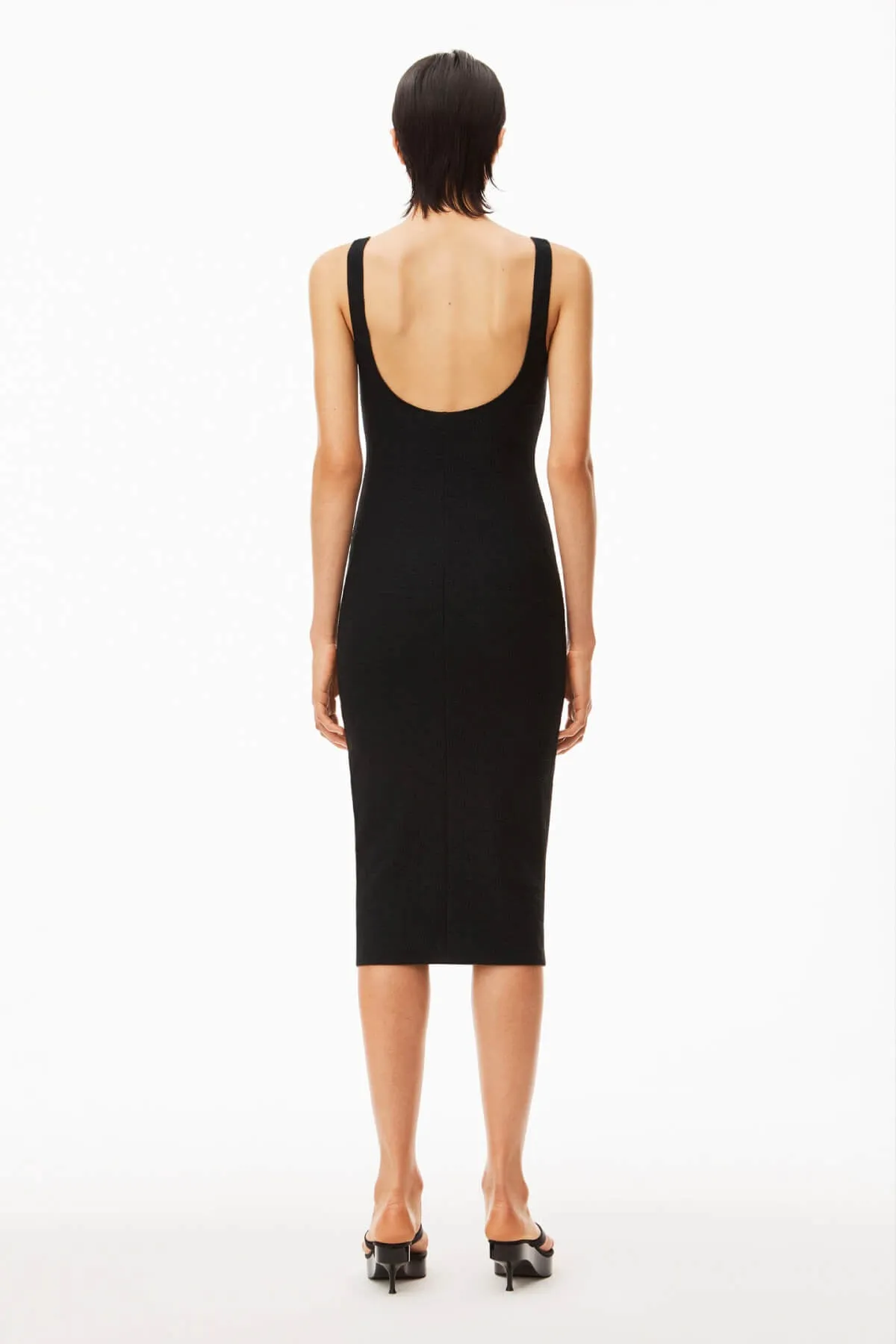 alexanderwang.t Textured Jacquard Cami Dress - Black