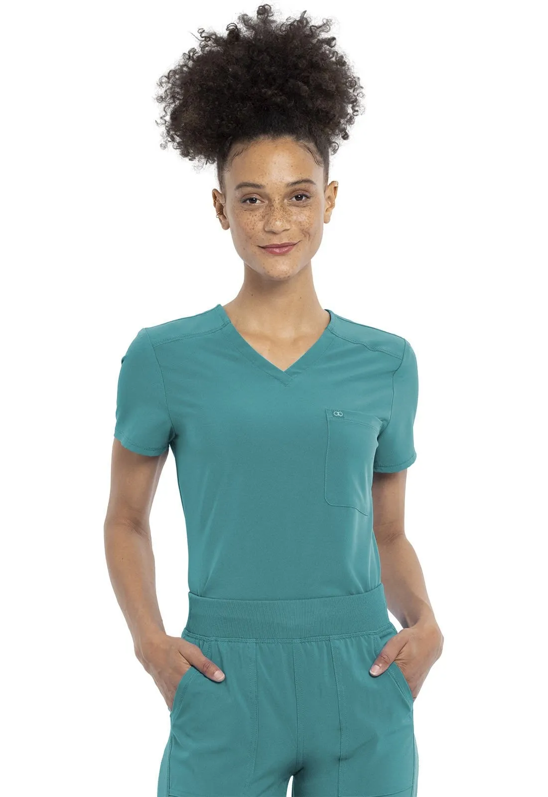 Allura  Tuckable V-Neck Scrub Top CKA690