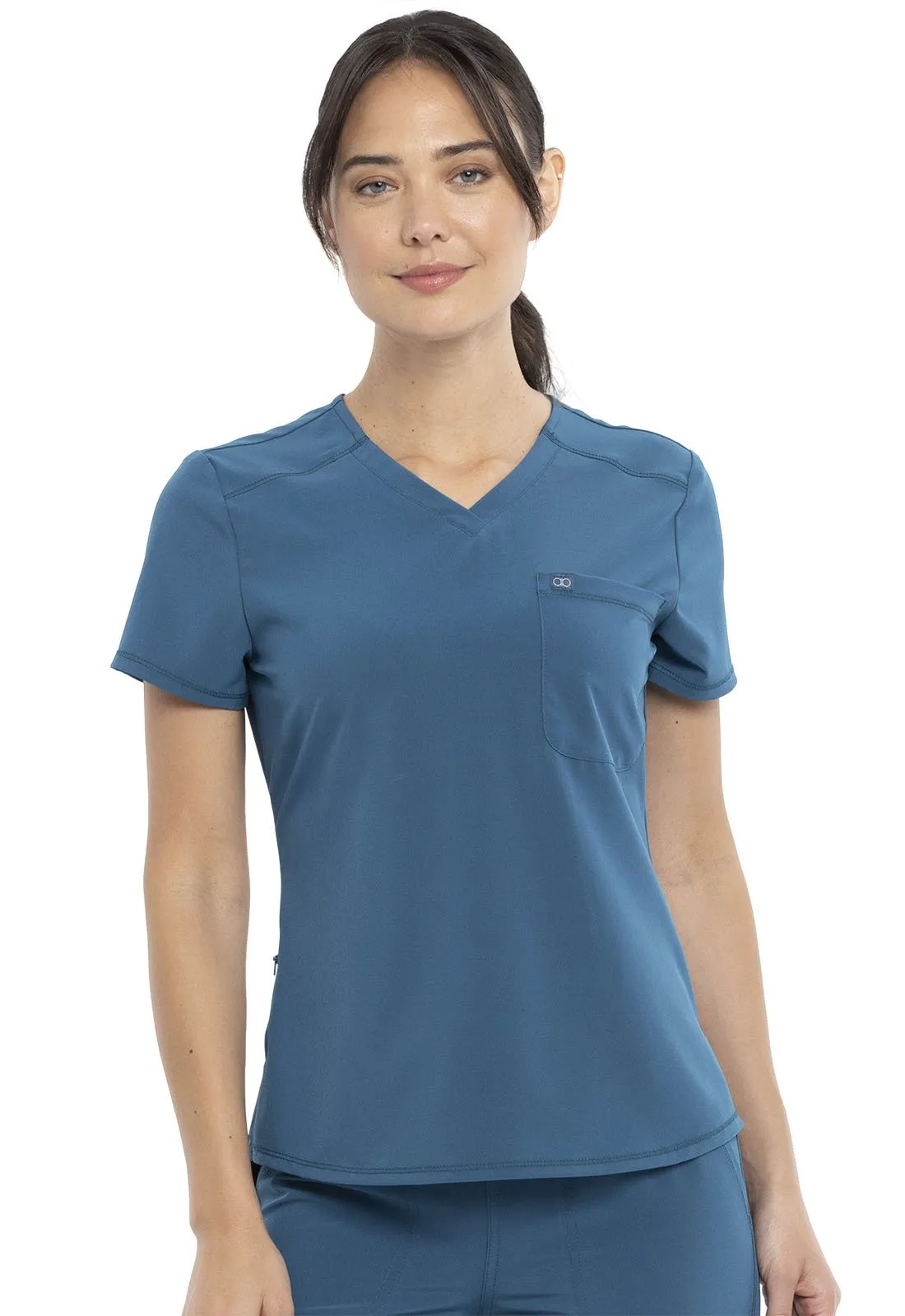 Allura  Tuckable V-Neck Scrub Top CKA690