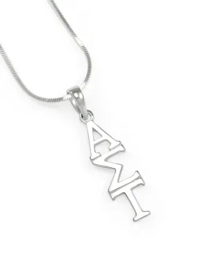 Alpha Sigma Tau Classic Sterling Silver Lavaliere Pendant