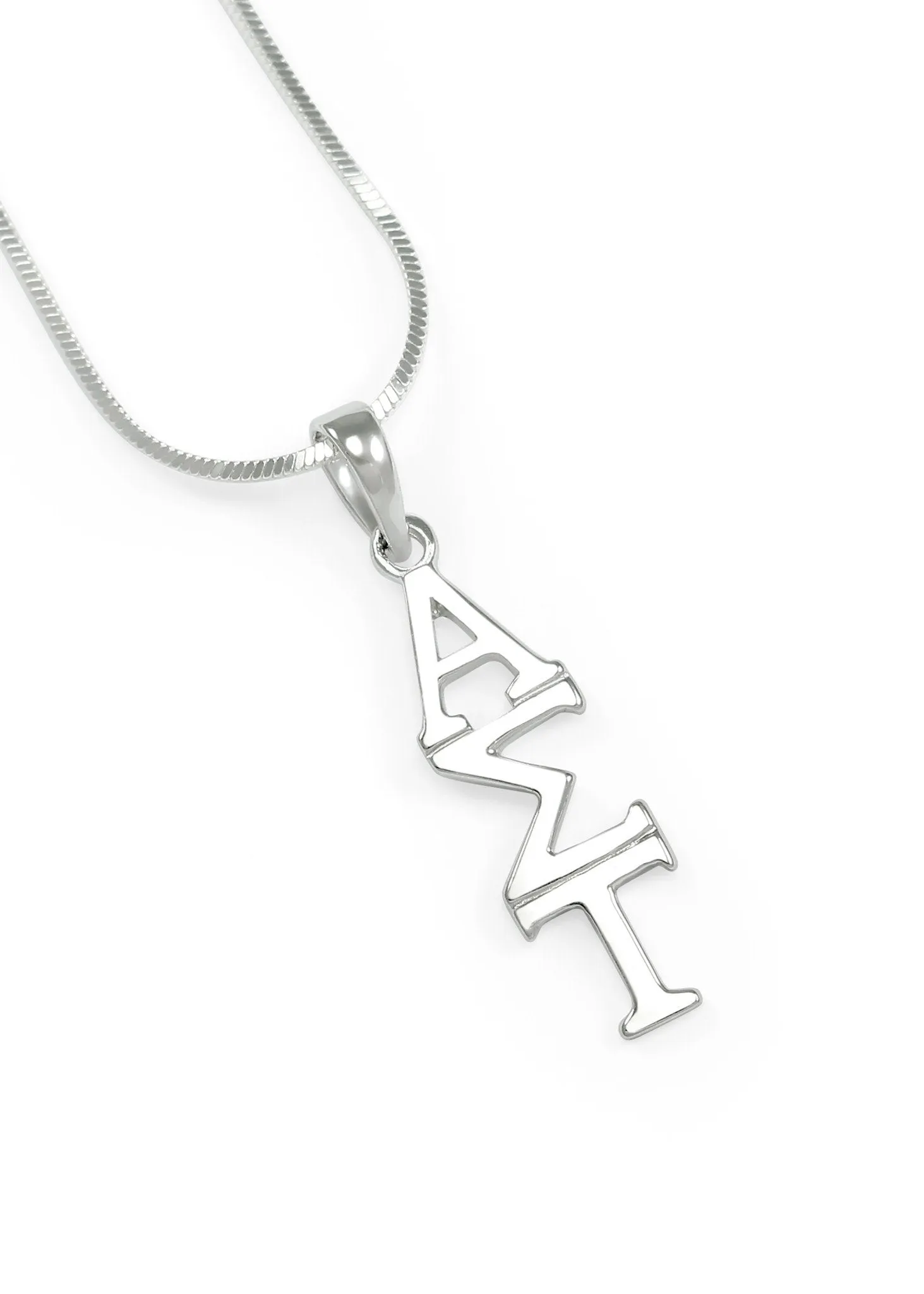 Alpha Sigma Tau Classic Sterling Silver Lavaliere Pendant