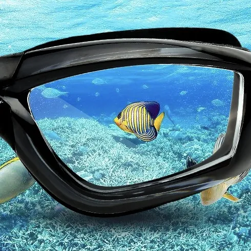 Anti Fog Swim Goggles (Black/Silver/ Clear)