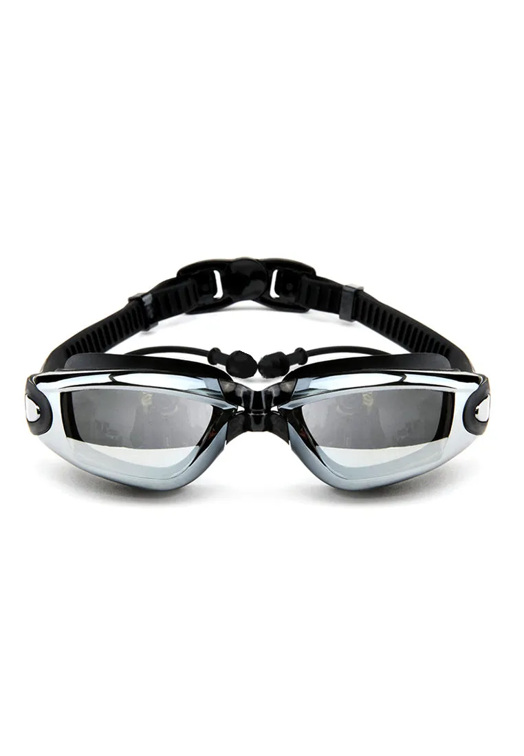 Anti Fog Swim Goggles (Black/Silver/ Clear)