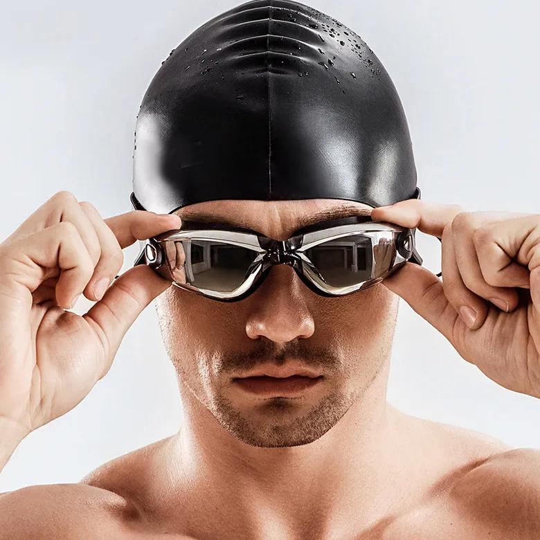 Anti Fog Swim Goggles (Black/Silver/ Clear)