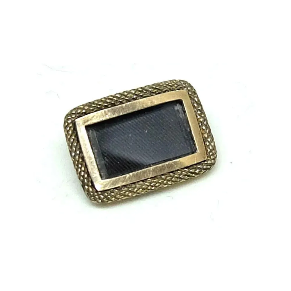 Antique Georgian Gilt Square Locket Brooch