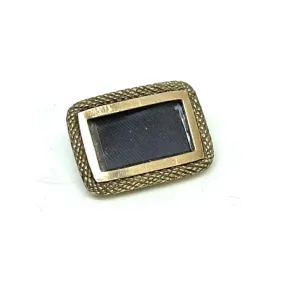 Antique Georgian Gilt Square Locket Brooch