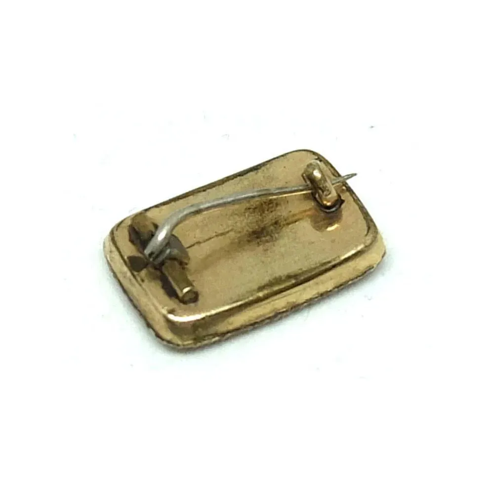 Antique Georgian Gilt Square Locket Brooch