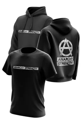 AS 'STRIPE' HOODIE   TEE COMBO - BLACK