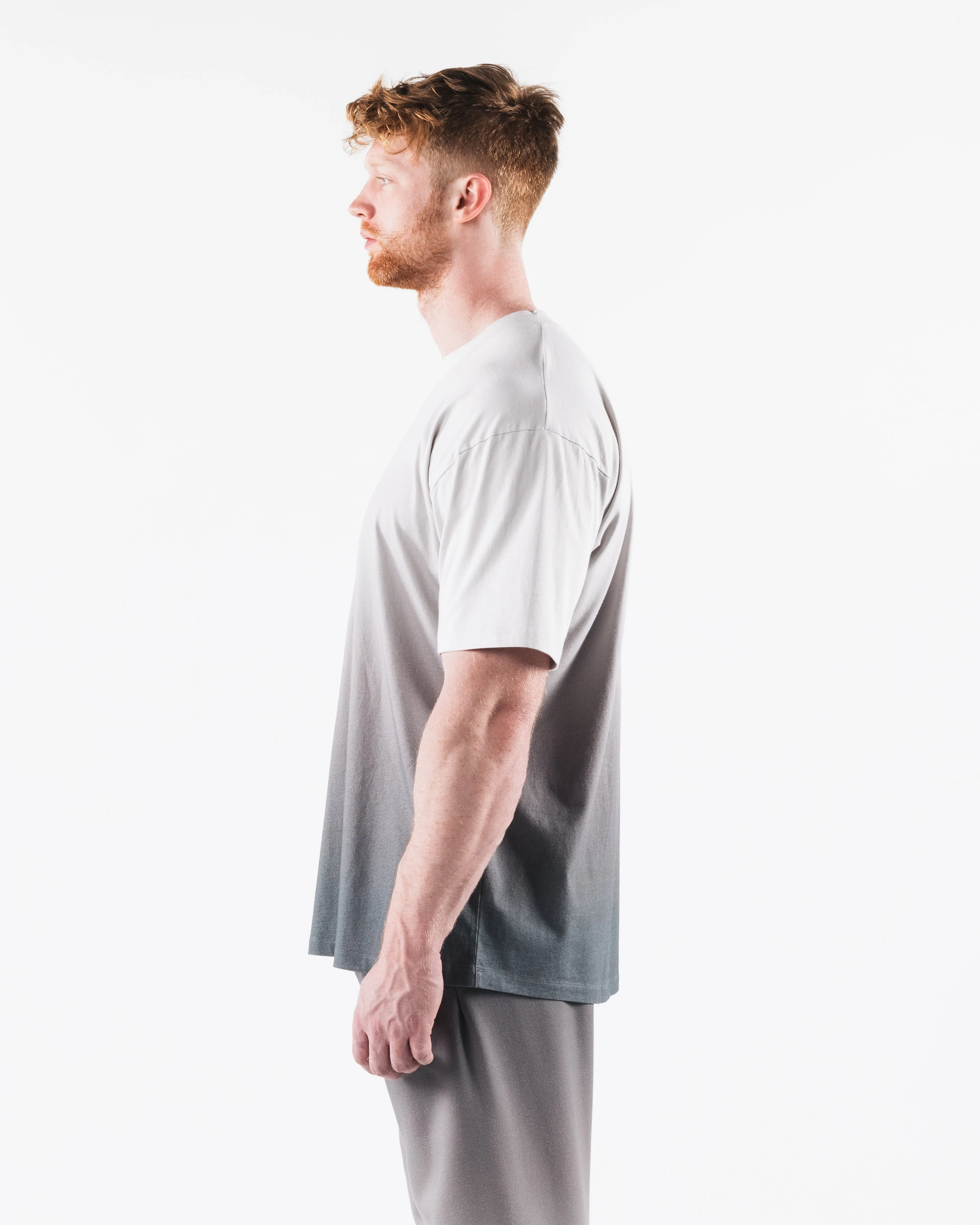 Athletics Distressed Tee - White Ash Ombre