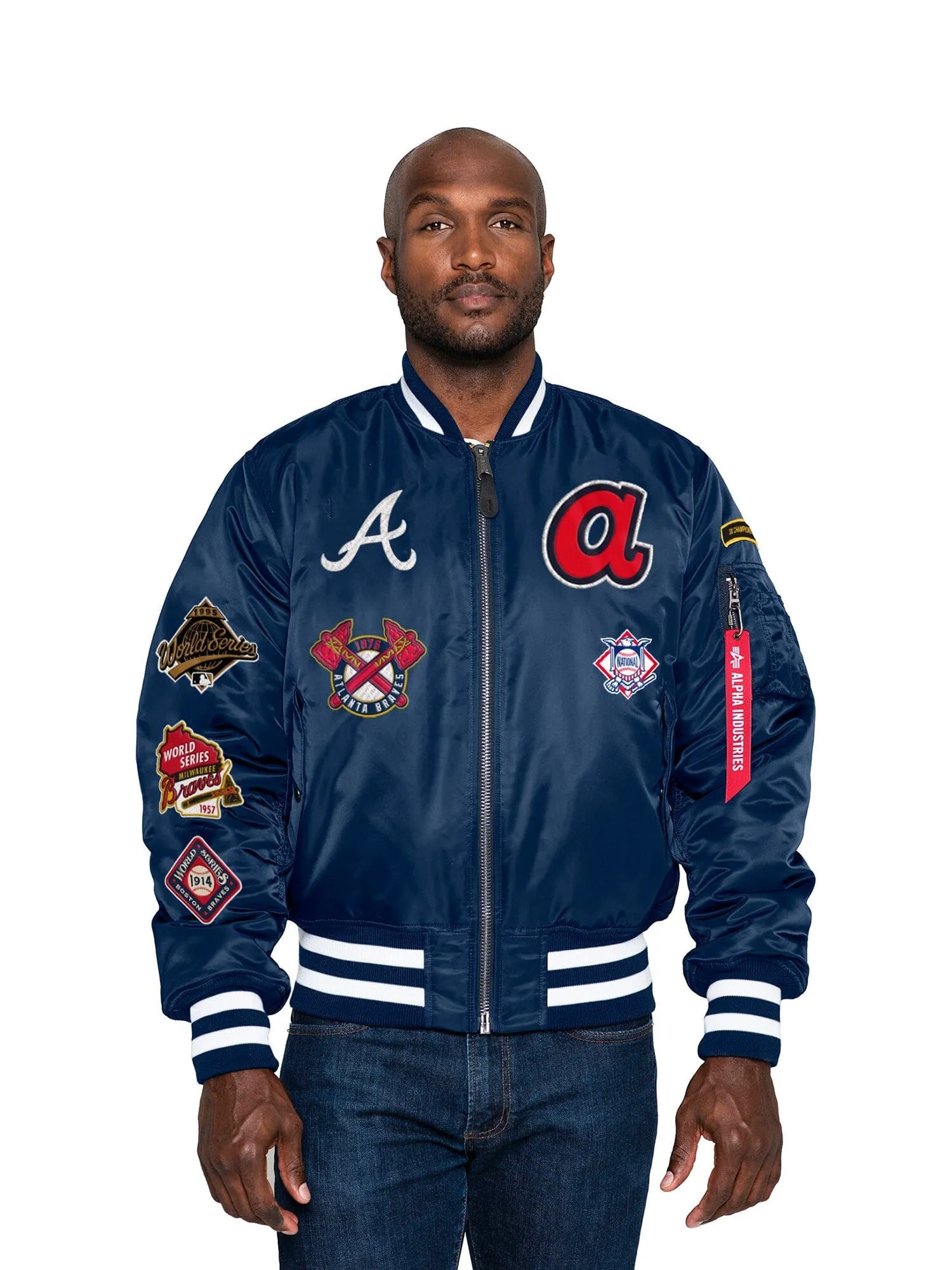 ATLANTA BRAVES X ALPHA X NEW ERA MA-1 BOMBER JACKET