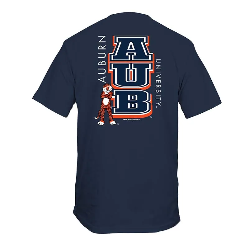 Auburn Retro Vertical Short Sleeve T-Shirt