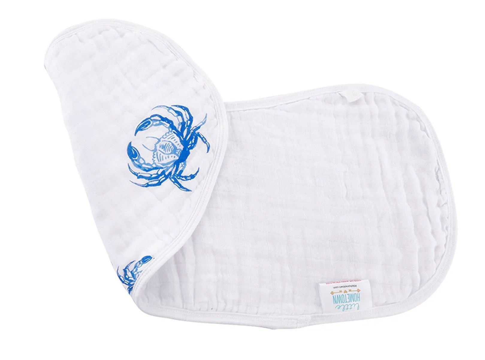 Baby Burp Cloth & Bib Combo: Blue Crab