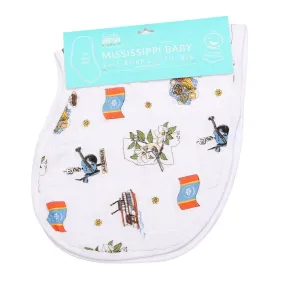 Baby Burp Cloth & Bib Combo: Mississippi