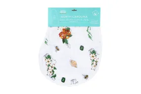 Baby Burp Cloth & Bib Combo: North Carolina (Floral)