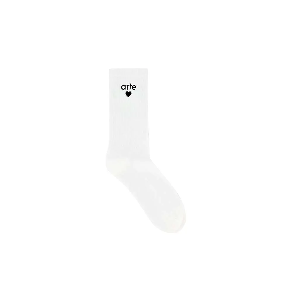 Basic Arte Heart Socks (White)