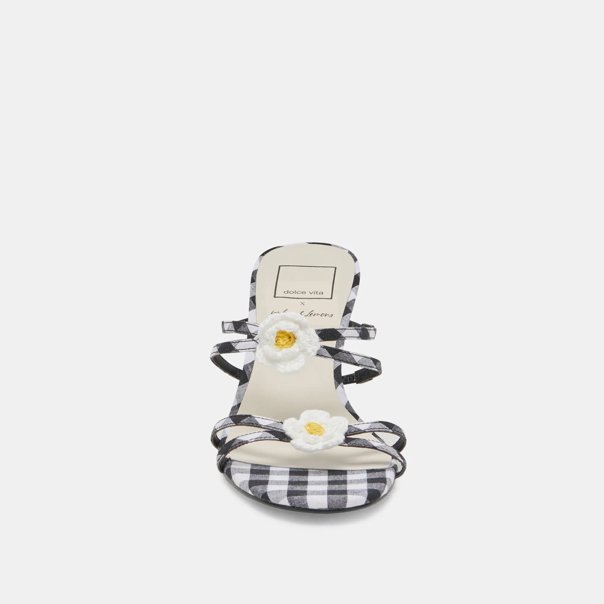 BETE HEELS BLACK WHITE GINGHAM