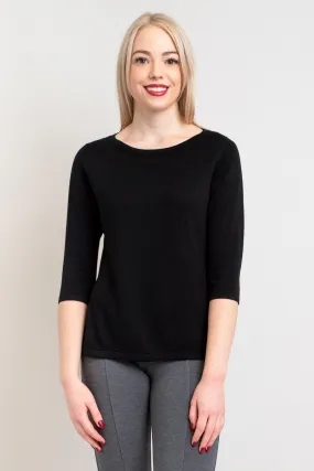 Betula Sweater, Black, Bamboo Cotton