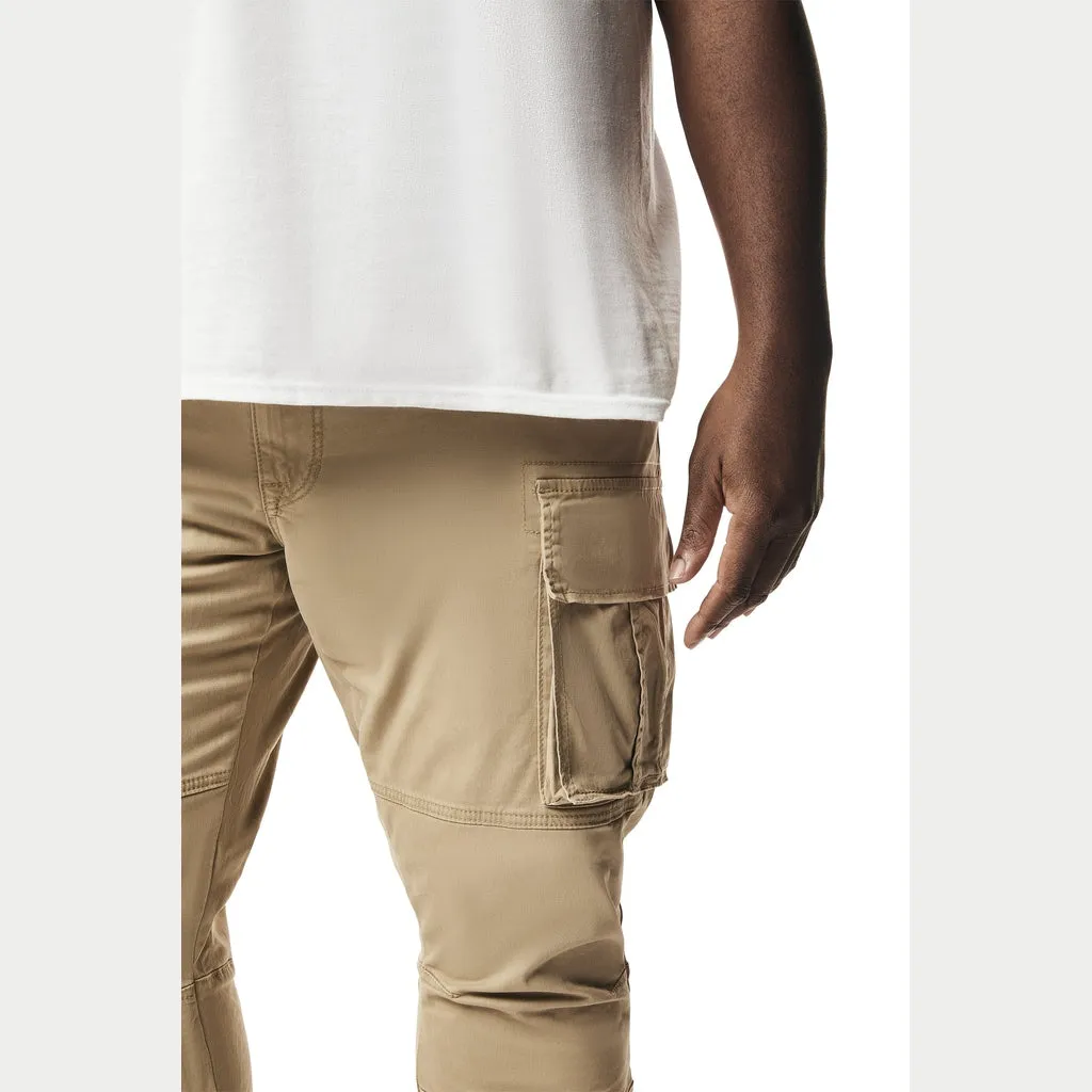 Big and Tall - Utility Multi Pocket Stacked Twill Pants - Khaki