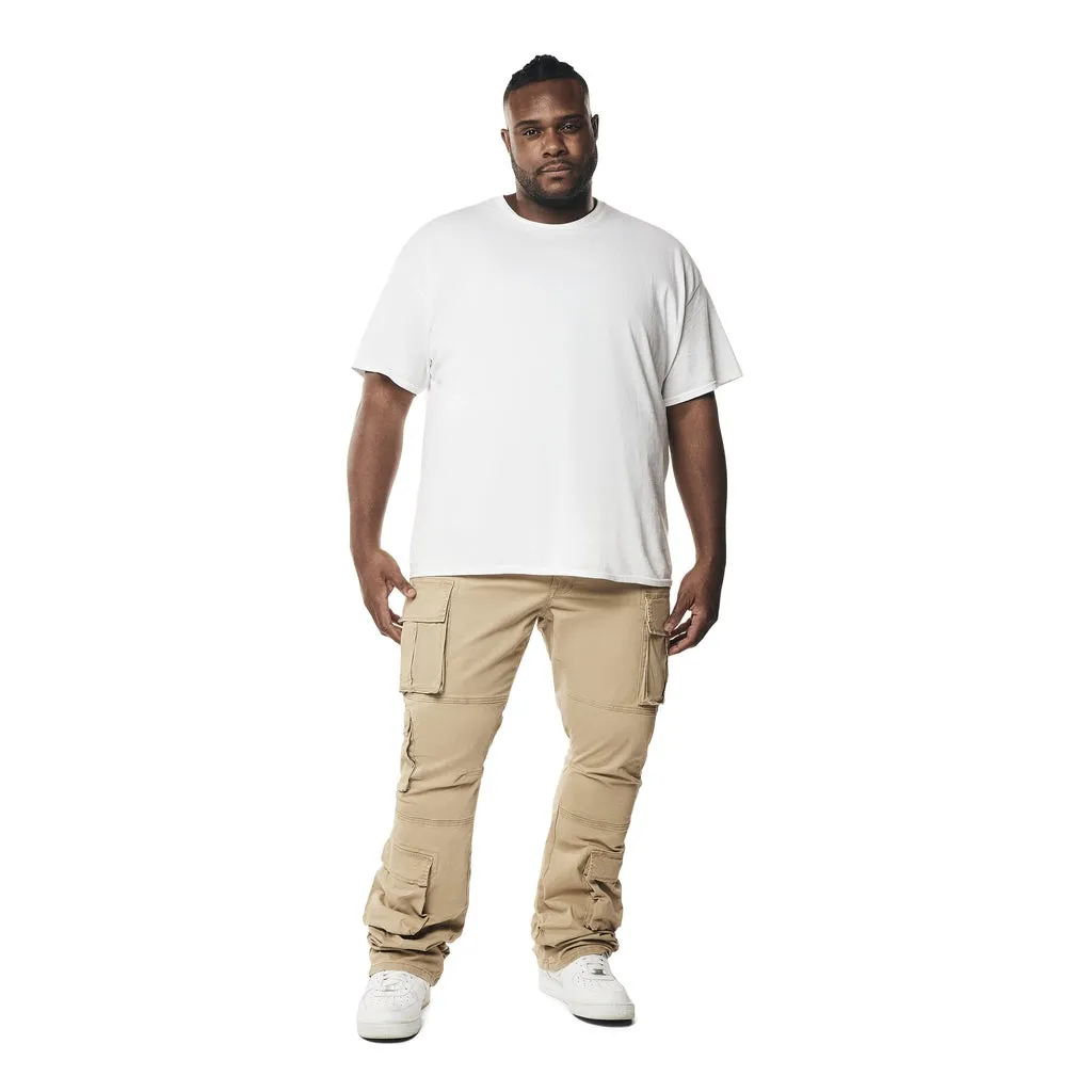 Big and Tall - Utility Multi Pocket Stacked Twill Pants - Khaki