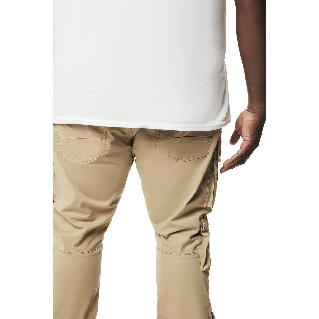 Big and Tall - Utility Multi Pocket Stacked Twill Pants - Khaki