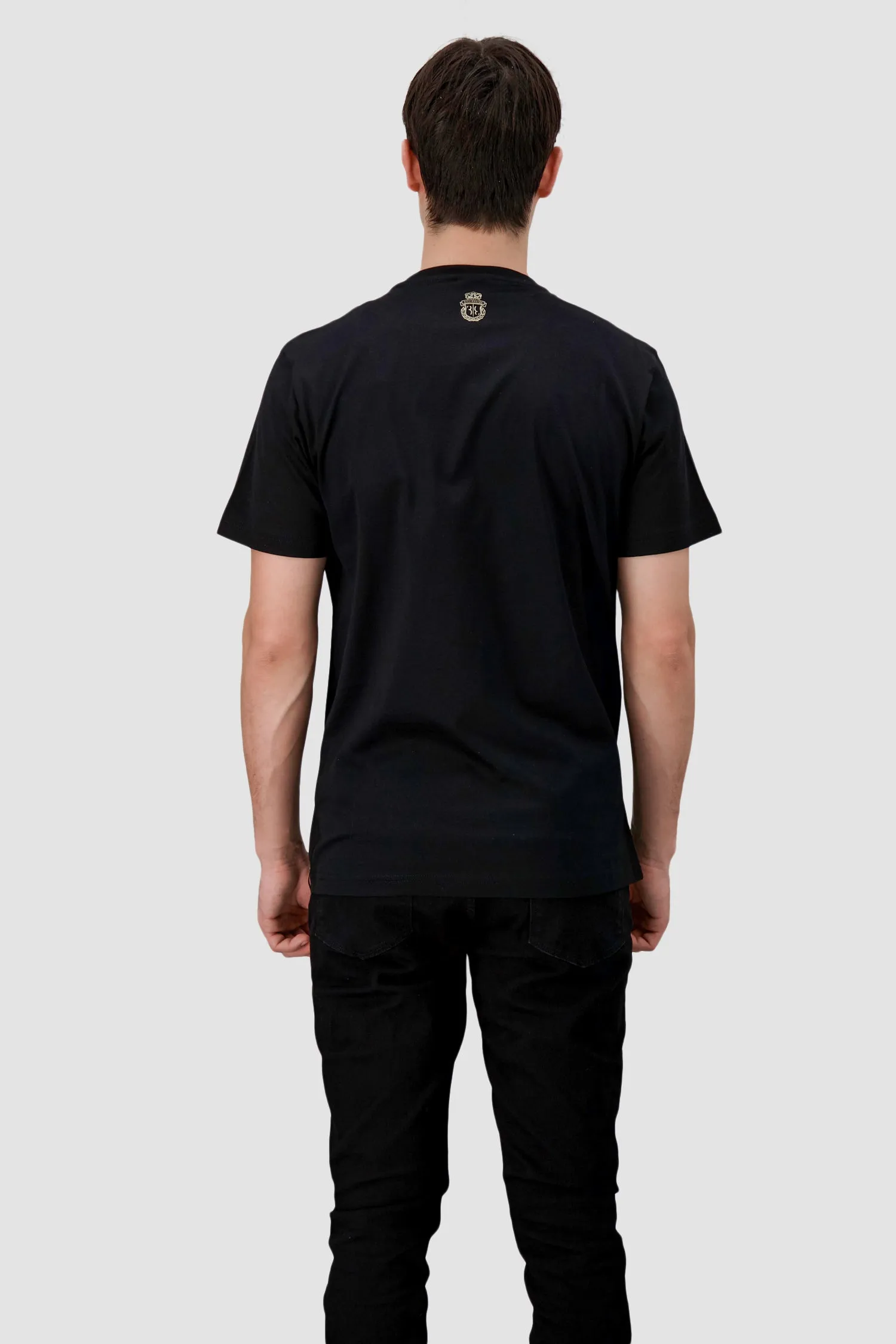 Billionaire Black/Gold SS Lion Round Neck T-Shirt