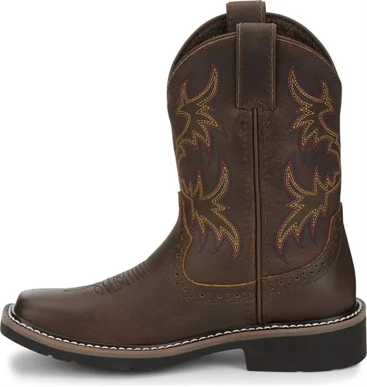 Boy's Justin Cattleman Brown Western Boot