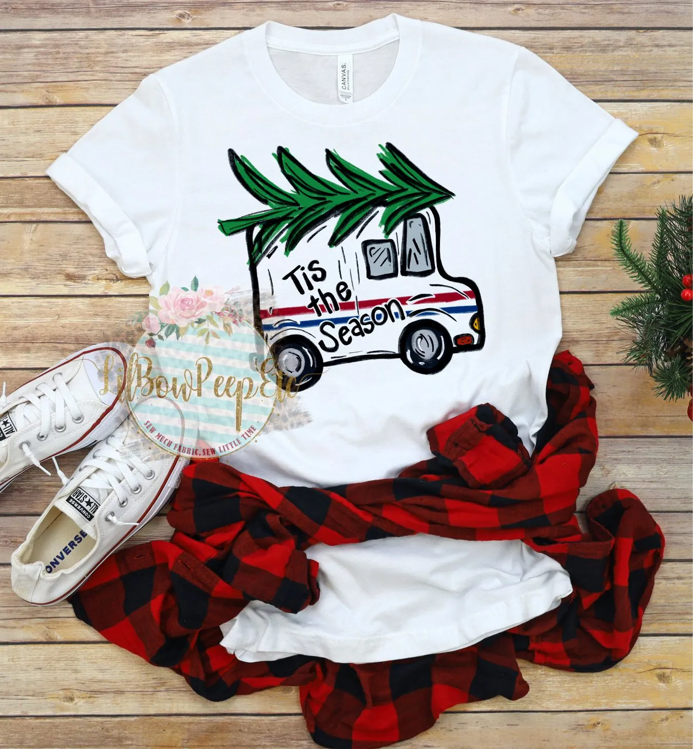 Bus USPS FedEx UPS Driver Holiday Christmas Tee