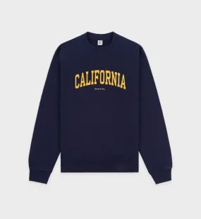 California Crewneck - Navy/Gold