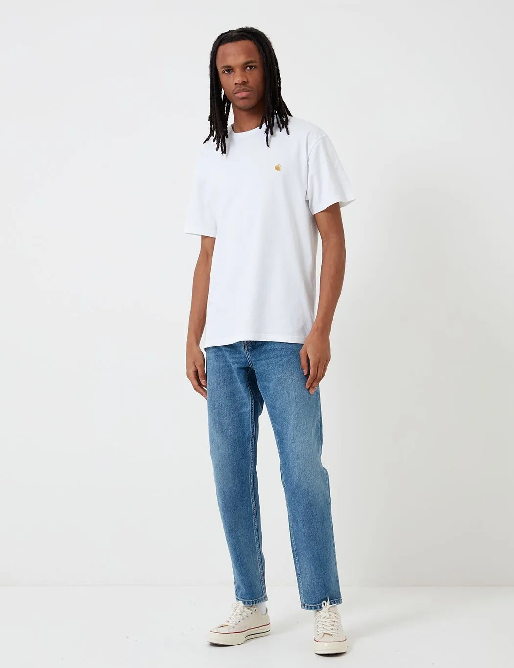 Carhartt-WIP Newel Denim Pant (Relaxed Tapered) - Blue, Worn Bleached