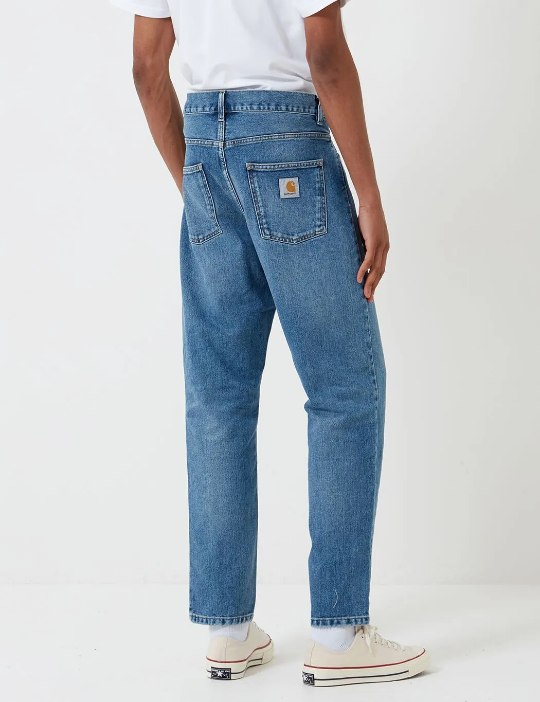 Carhartt-WIP Newel Denim Pant (Relaxed Tapered) - Blue, Worn Bleached