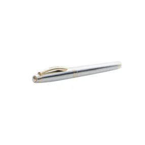 Carlton London Premium Silver Metal Pen with Gold Plated Accents - Elegance Redefined in a Gift Box