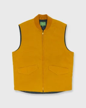 Cashpad Zip Vest in Scotch Dry Waxed Poplin