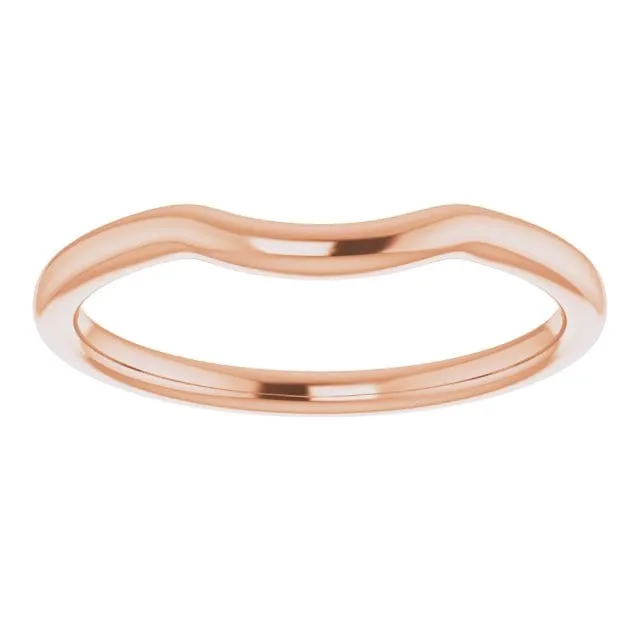 Cece Ring C-Shaped Contoured Curved Thin Wedding Ring Stacking Band