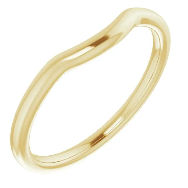 Cece Ring C-Shaped Contoured Curved Thin Wedding Ring Stacking Band