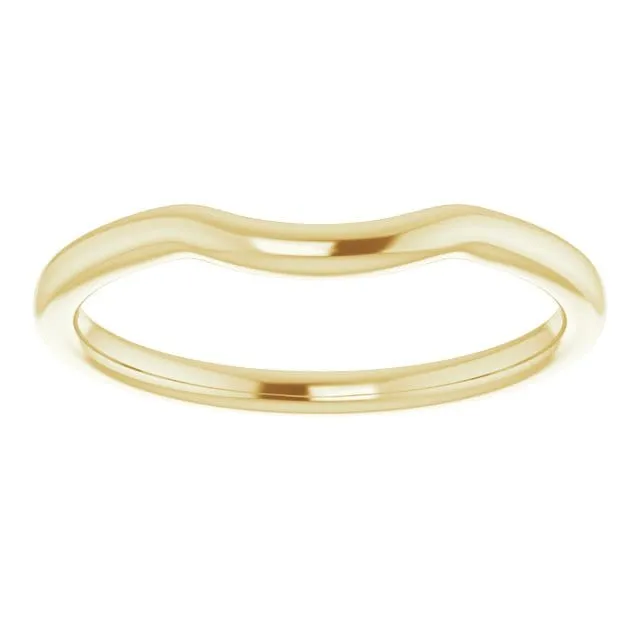 Cece Ring C-Shaped Contoured Curved Thin Wedding Ring Stacking Band