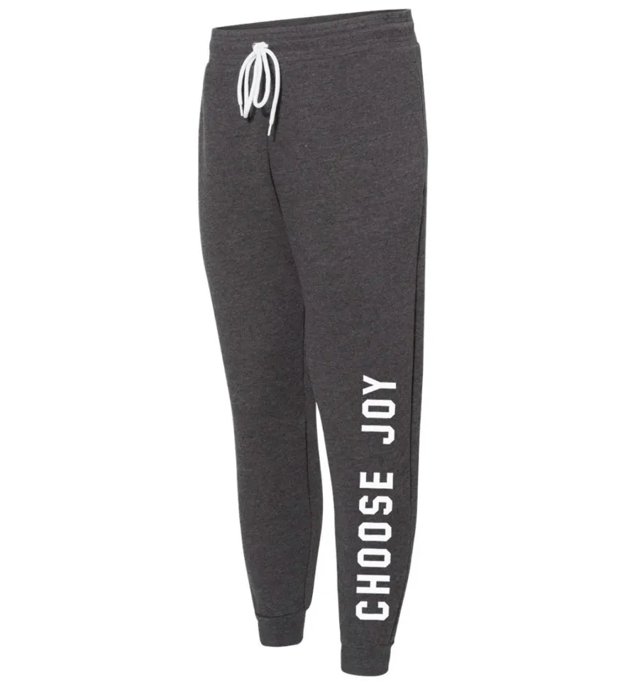 CHOOSE JOY Unisex Jogger Sweatpants - Dark Grey Heather