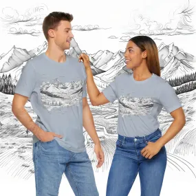 Chugach Valley Alaskan Wilderness - Unisex Jersey Short Sleeve Tee