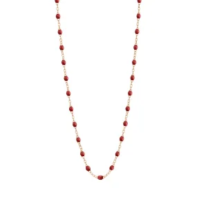 Classic Gigi Bordeaux necklace, Rose Gold, 16.5"